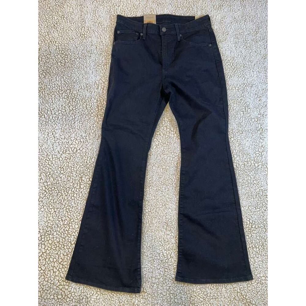 Levi’s 726 Flare Jeans Women’s 30x30 Black High Rise Stretch Slim Fit